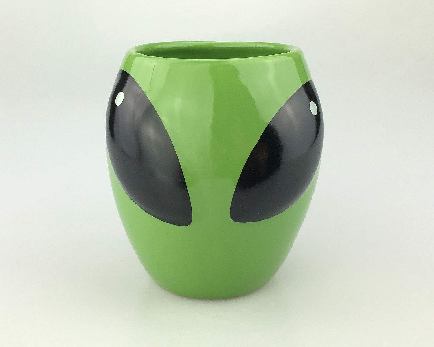 VanEnjoy Bright Green Glazed Ceramic Shape Ceramic Alien Mug Tea Coffee Cup, 3D Space Universe UFO Conspicuous Alien Cup, Gift for kid boy,13 oz(400 ml) - Image 3