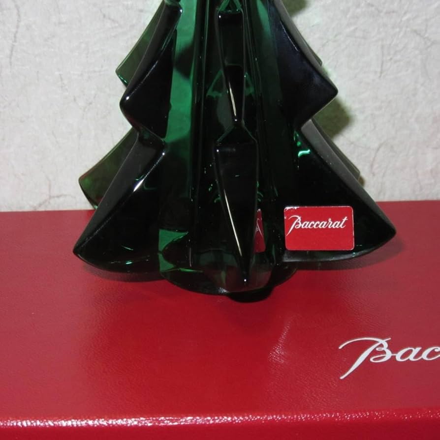 ② Baccarat バカラ クリスマスツリー グリーン バカラ☆ツリー木☆置き物☆オブジェ☆クリスマスに☆