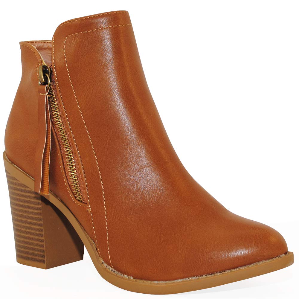 TRENDSUP Women's Fashion Side Zipper Booties