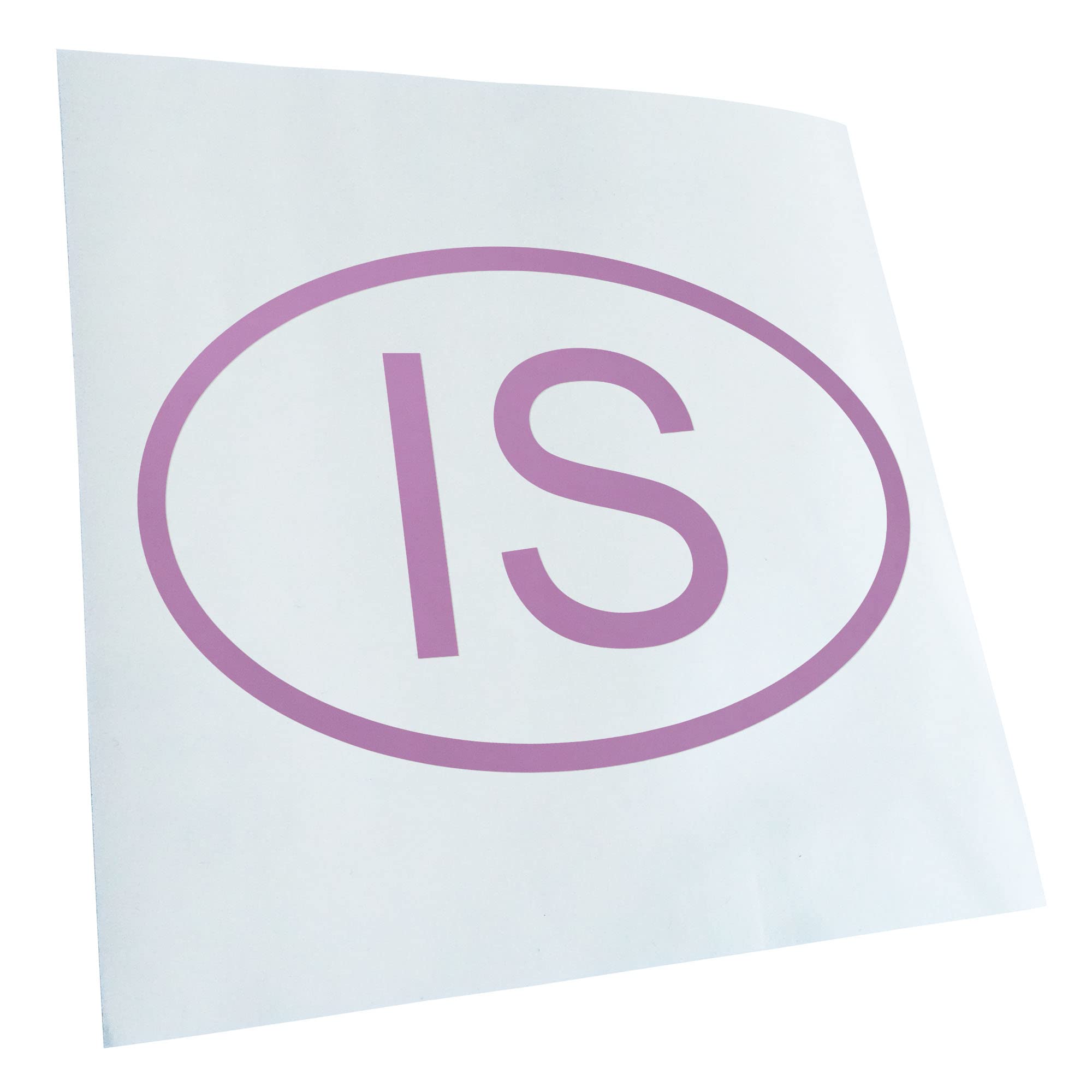 Kiwistar - Car Sticker - Lilac - 50 x 33 cm Island IS - Rear Window Car Sticker Weatherproof for Car Truck Moped Truck - Sticker Exterior Self-Adhesive Tuning Accessories for Window Vehicle Window