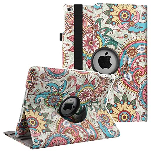 iPad Rotating Case, iPad 5th/6th Generation Cases, 360 Degree Rotating Stand Protective Cover Smart Case for Apple iPad 9.7 inch 2018 2017(Blue Pelis)