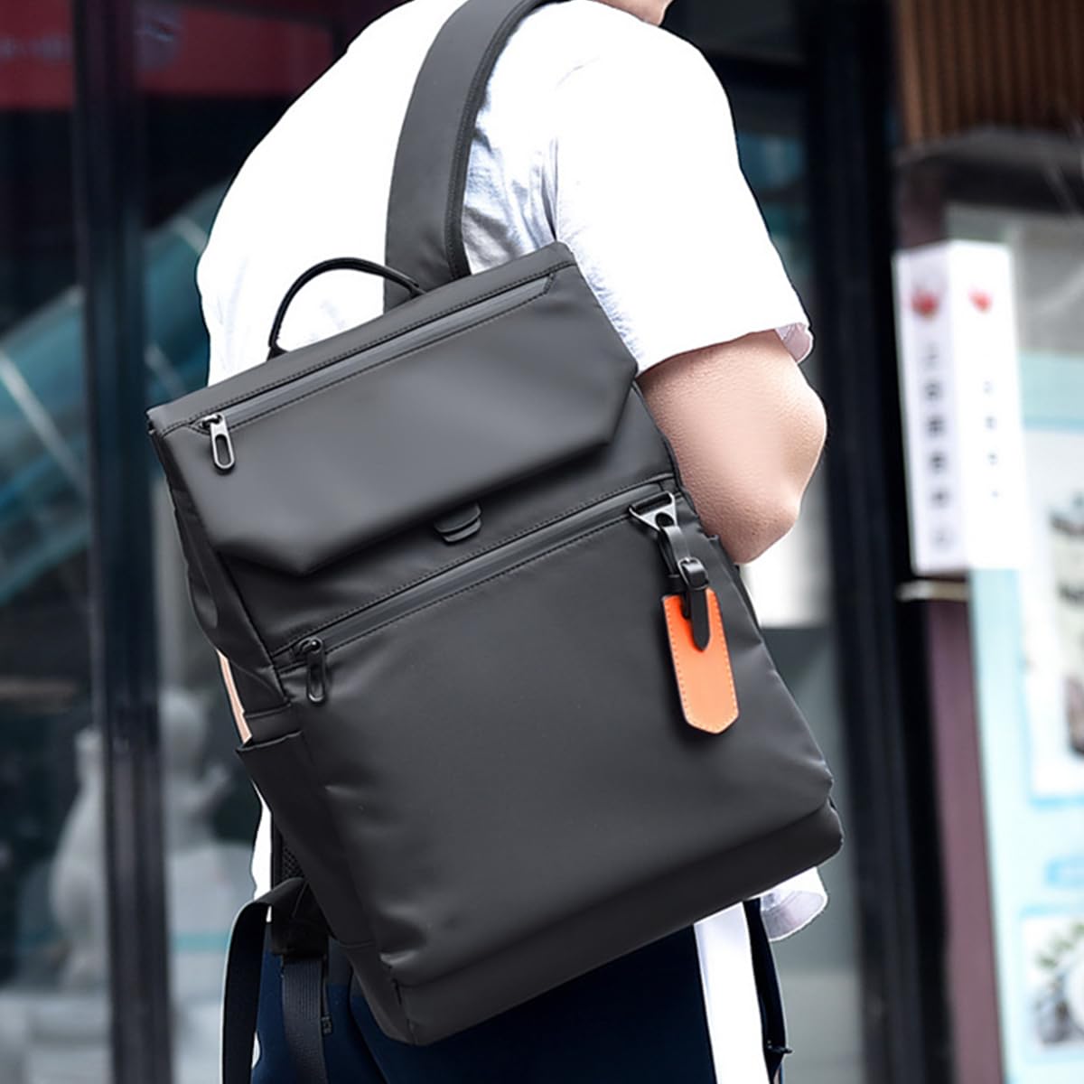 SONARIN Zaino Uomo,Zaino Lavoro Impermeabile Zaino Porta PC 15,6 Pollici Zaino da Viaggio Borsa Casual Zainetti per Laptop con Porta USB per Università Ufficio