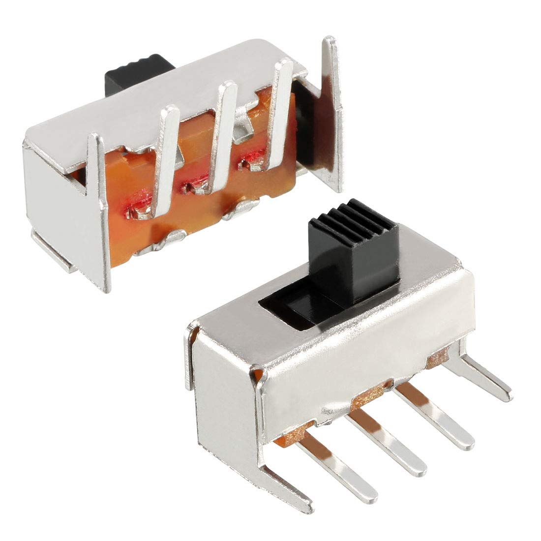 Interrupteur coulissant horizontal SPDT 1P2T, panneau de verrouillage PCB à 3 broches, 5mm, 100 pièces