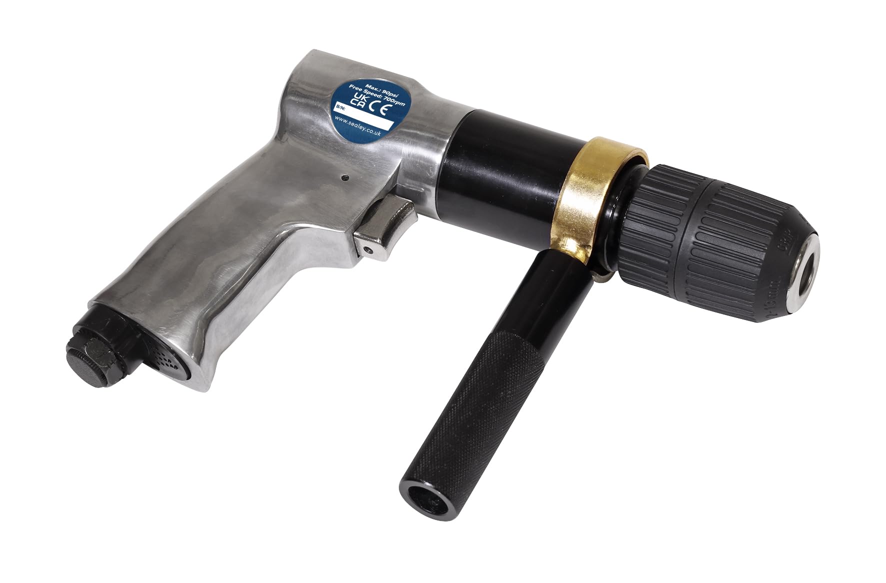 SEALEY SA27 - Trapano pneumatico reversibile con mandrino autoserrante da 13 mm e velocità 700 rpm