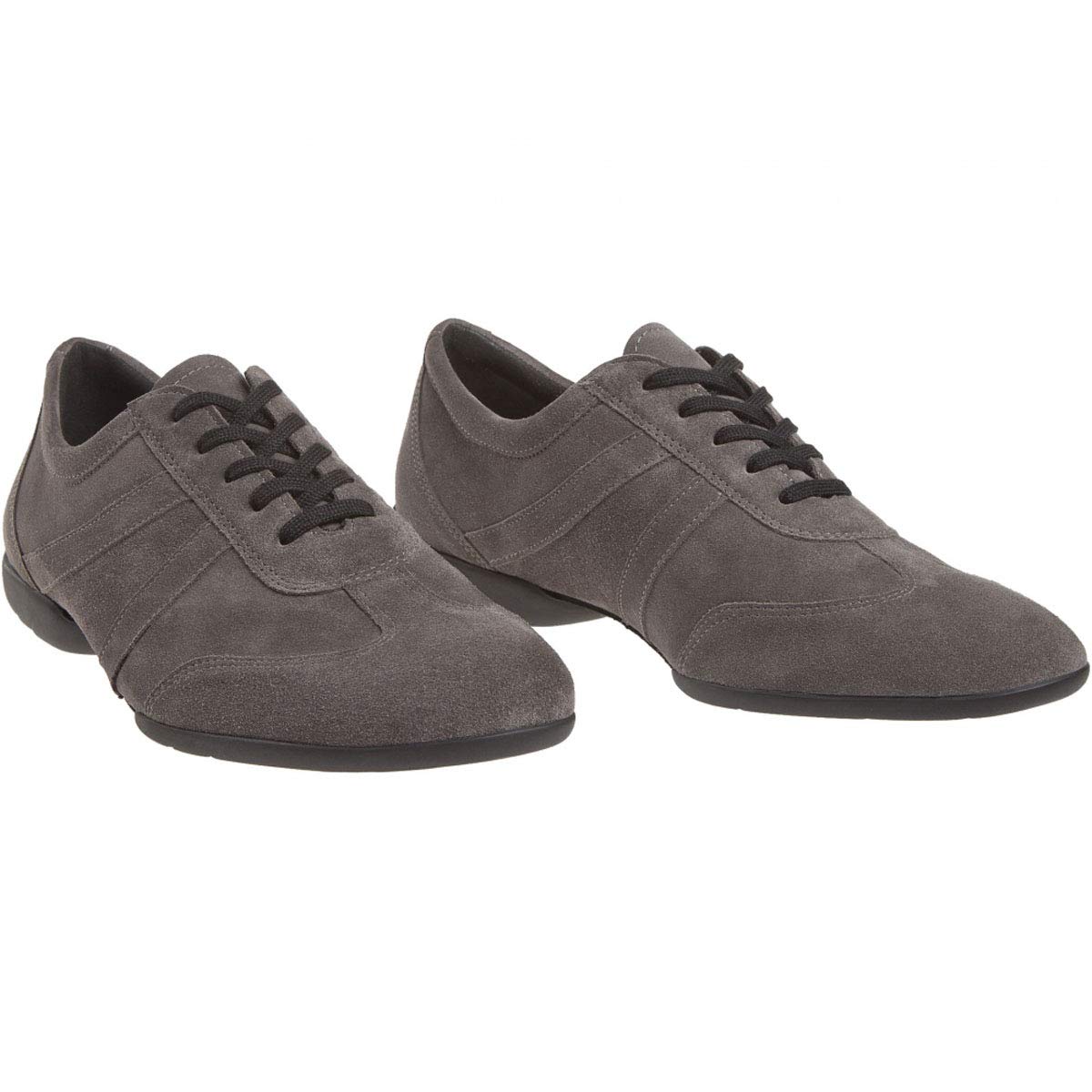 Diamant Uomini Dance Sneakers 133-325-009 - Scamosciata Grigio - Split Suola - Comfort (Wide) - Made in Germany