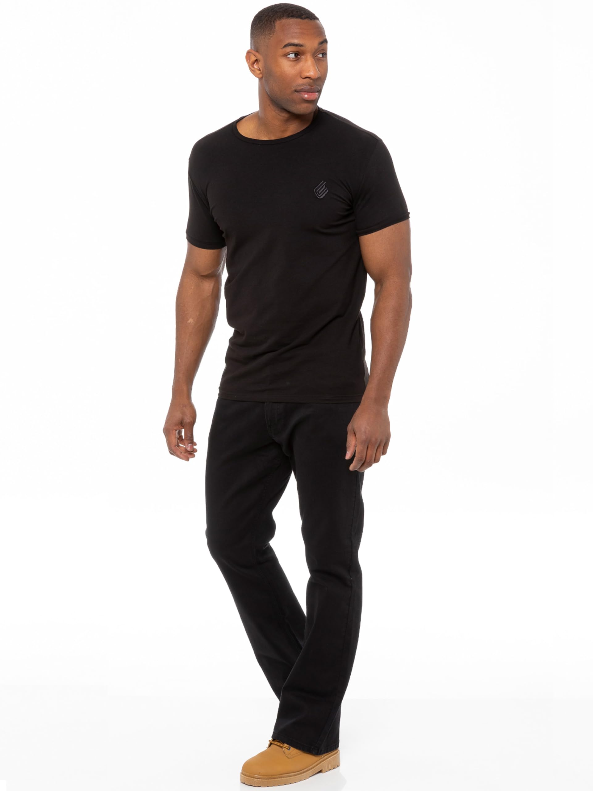 Pantalon Jeans Boot Cut Coupe Classique Coton Homme avec Jean Large