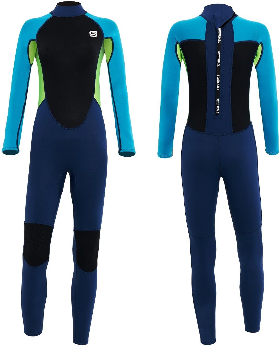 Kids Wetsuit, 2mm Neoprene Youth Thermal Swimsuit Keep Warm UPF50+ Wet Suits for Boys Girls Spearfishing,Snorkeling,Surfing, Swimming, Diving