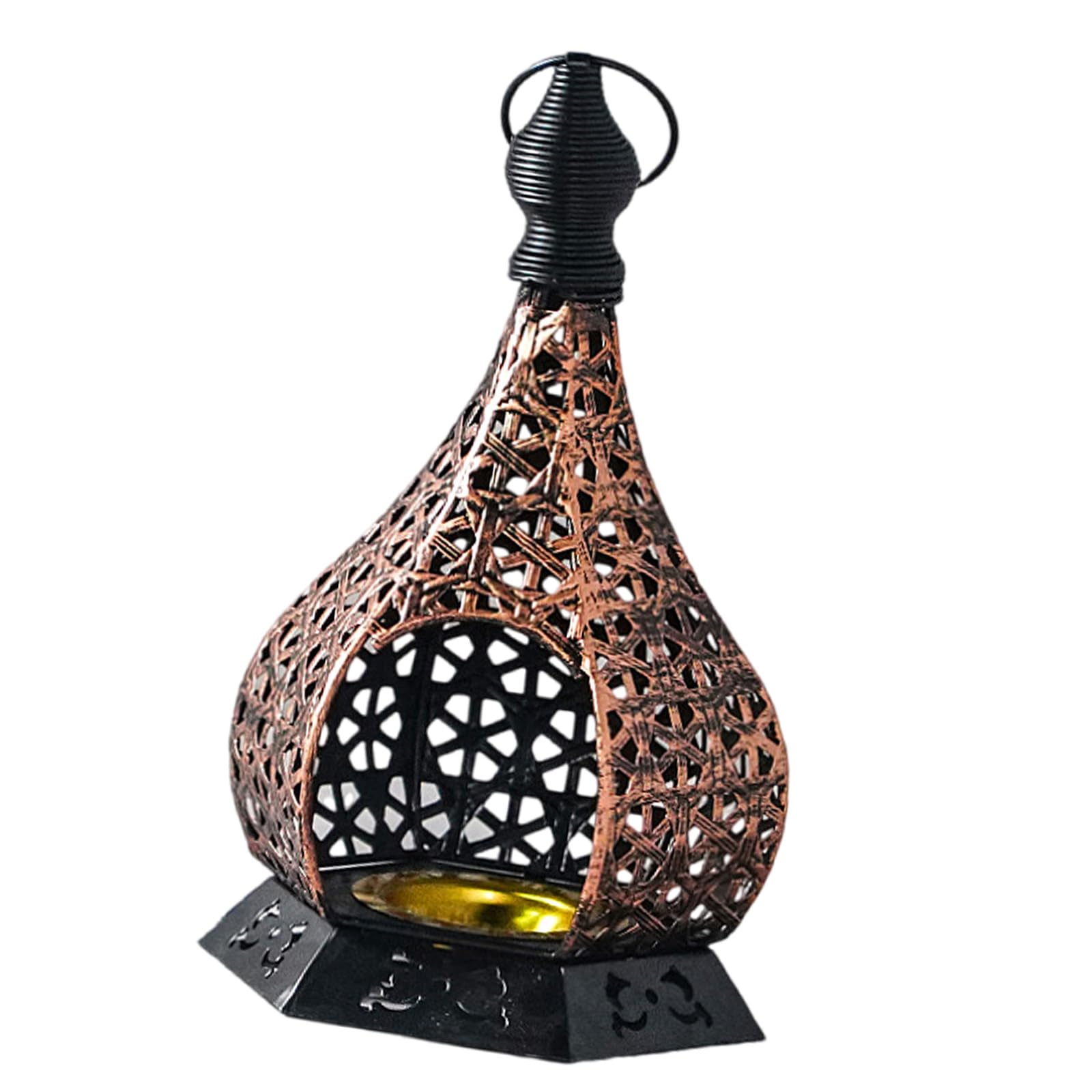 Kalttoy Artistic Gourd Metal Holder, Perfect for Creating Luxuriously Atmospheres Homes Electroplated Finish Candlestick Artistic Decors