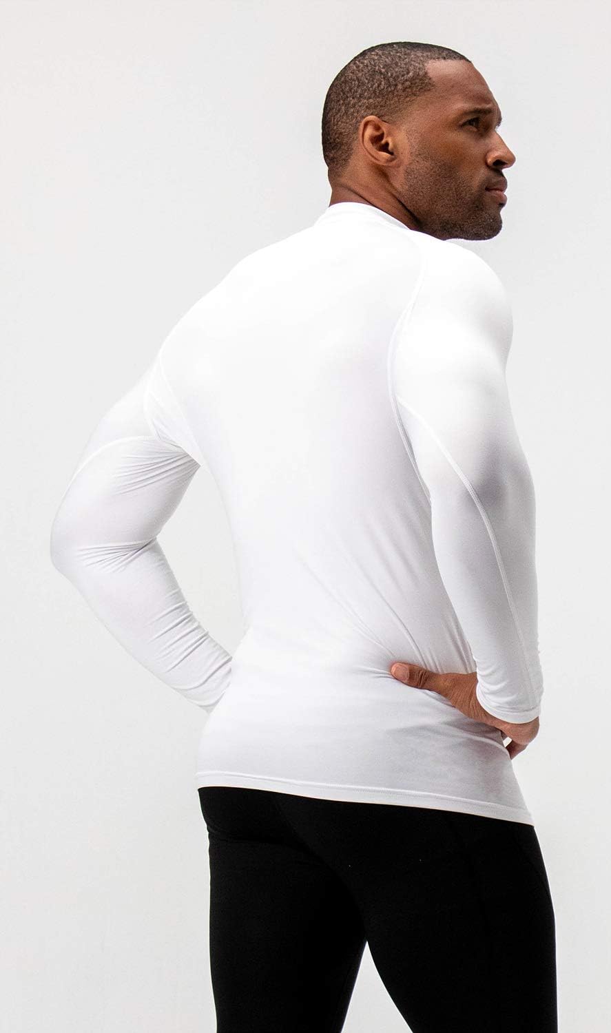 DEVOPS 2 Pack Men's Thermal Turtle Mock Neck Shirts, Compression Long Sleeve Tops and Hoodies - Image 4