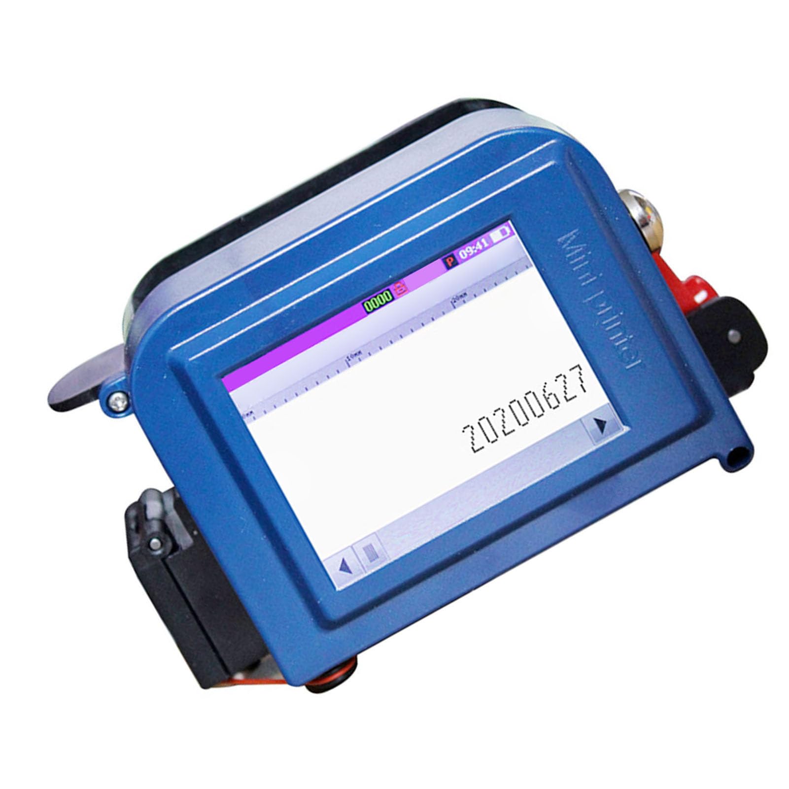Przenośny Pistolet do Drukarki Atramentowej z Uchwytem, wielofunkcyjna Ręczna Drukarka z Ekranem Dotykowym HD LED, Odpowiednia do Kartonów, Tworzyw Sztucznych, Drewna