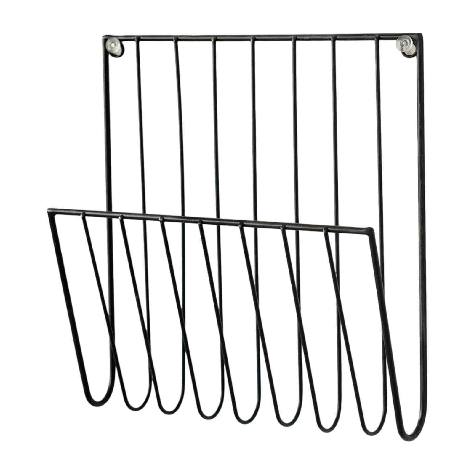 JAZZY PEARLS® Wall Mounted File Holder Versatile Magazine Rack for Letters files Envelopes Black-image-34