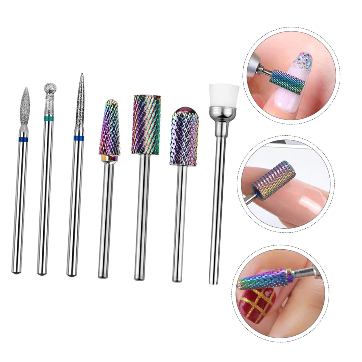 Ipetboom 2juegos Cabezas De Pulido Para Manicura Brocas Tungsteno Para Lijado De Uñas De Para Salones y Personal