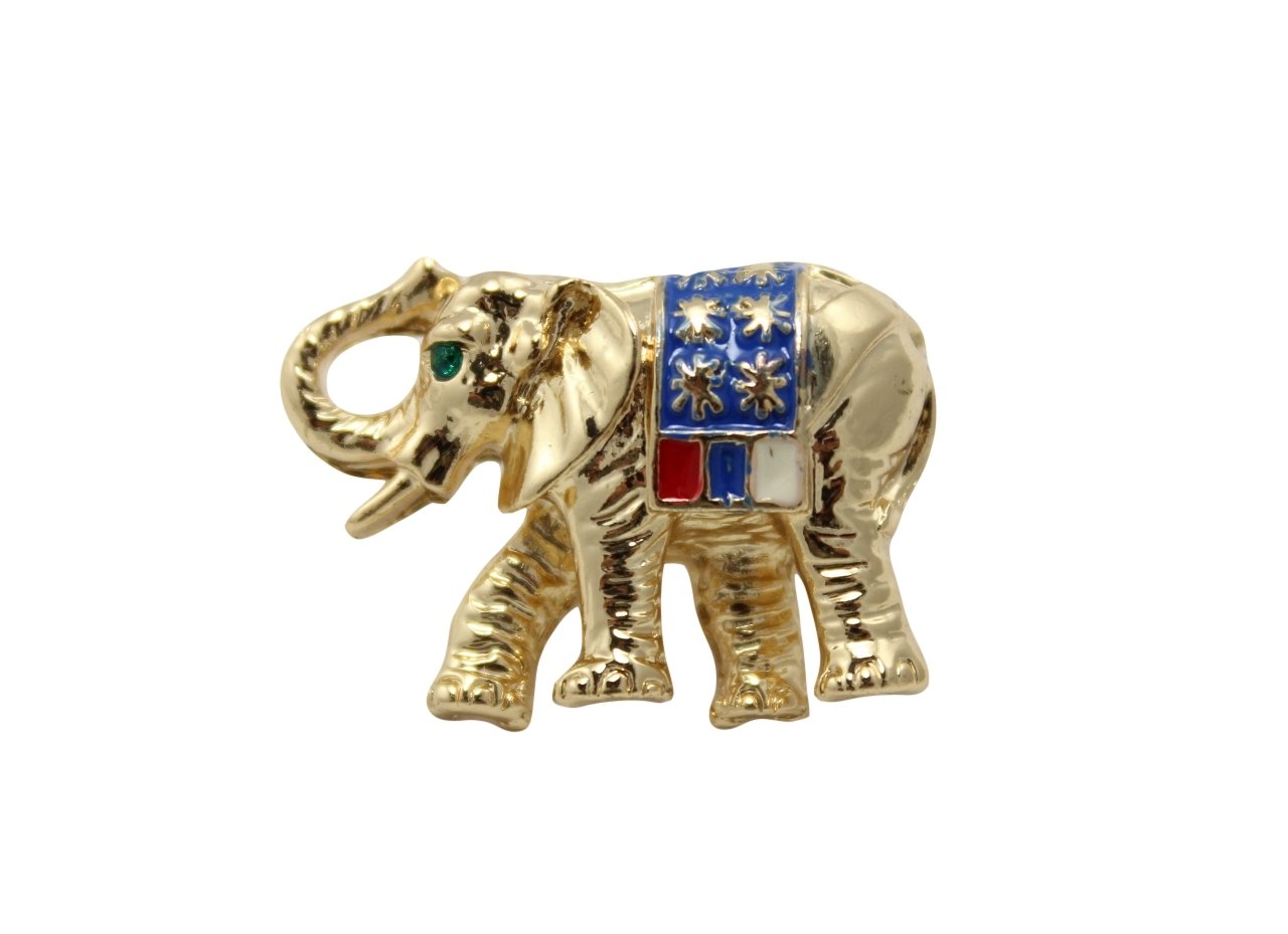 Republican Elephant Political American Tac Pin Gold Plated