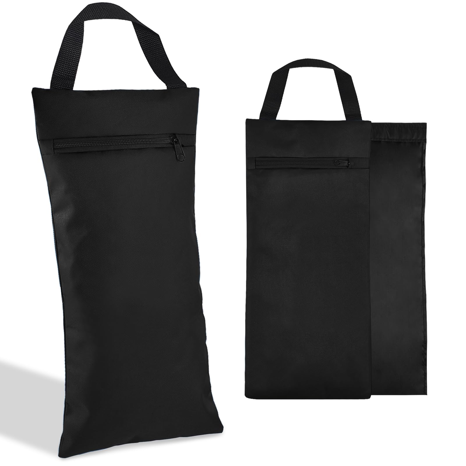 Unfilled Sandbag with Dual Compartment for Yoga, Waterproof 600D Oxford Outer Fabric & Double Leak-Proof Inner Bag for Strength Training, Pilates, Yoga (Black, 2 Pack Not Include Fillers)-image-11