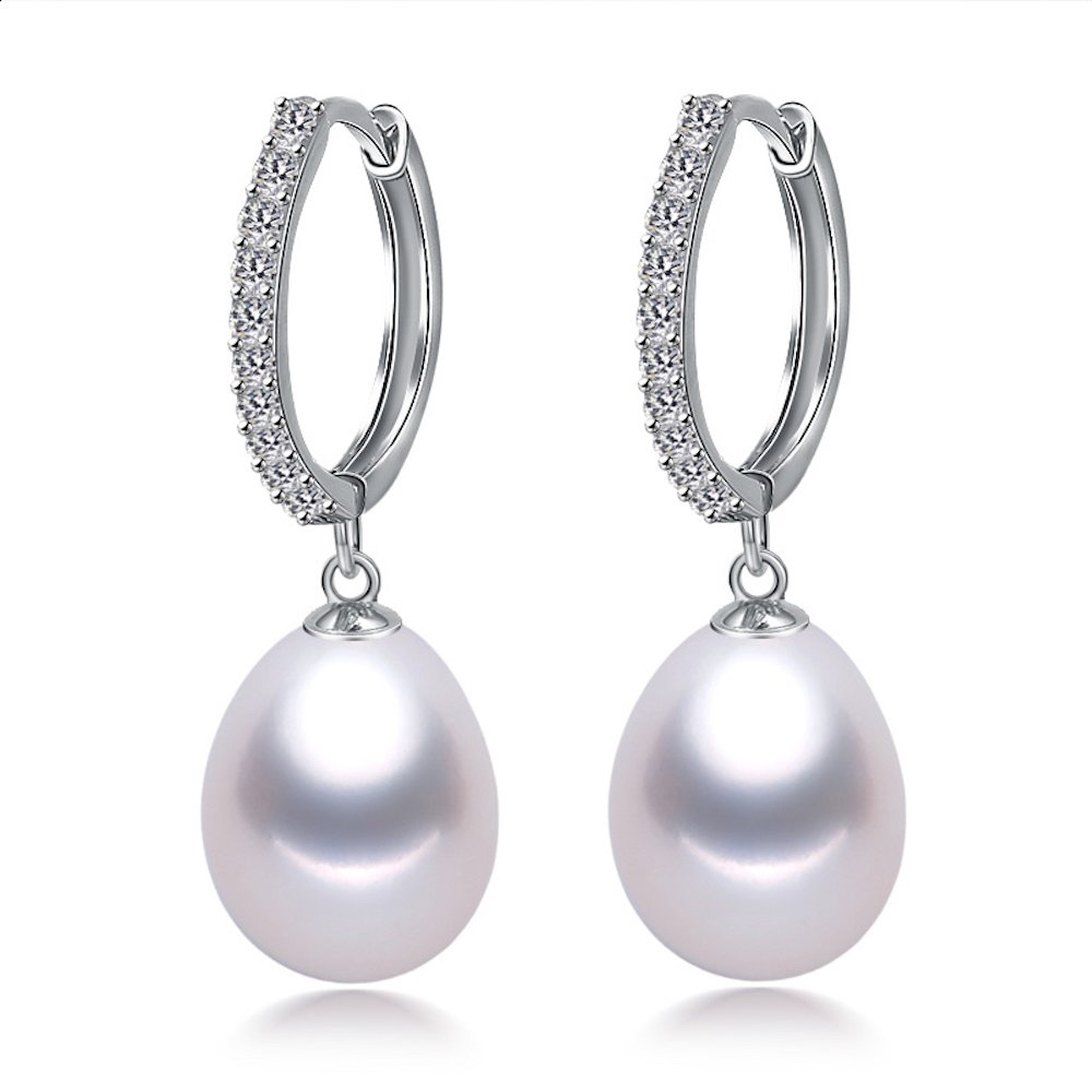 Kim Johanson Orecchini Donna Heidi A Cuore – Argento Con Zirconi Cubici Bianchi, In Acciaio Inox, Con Sacchetto Portagioie - 2