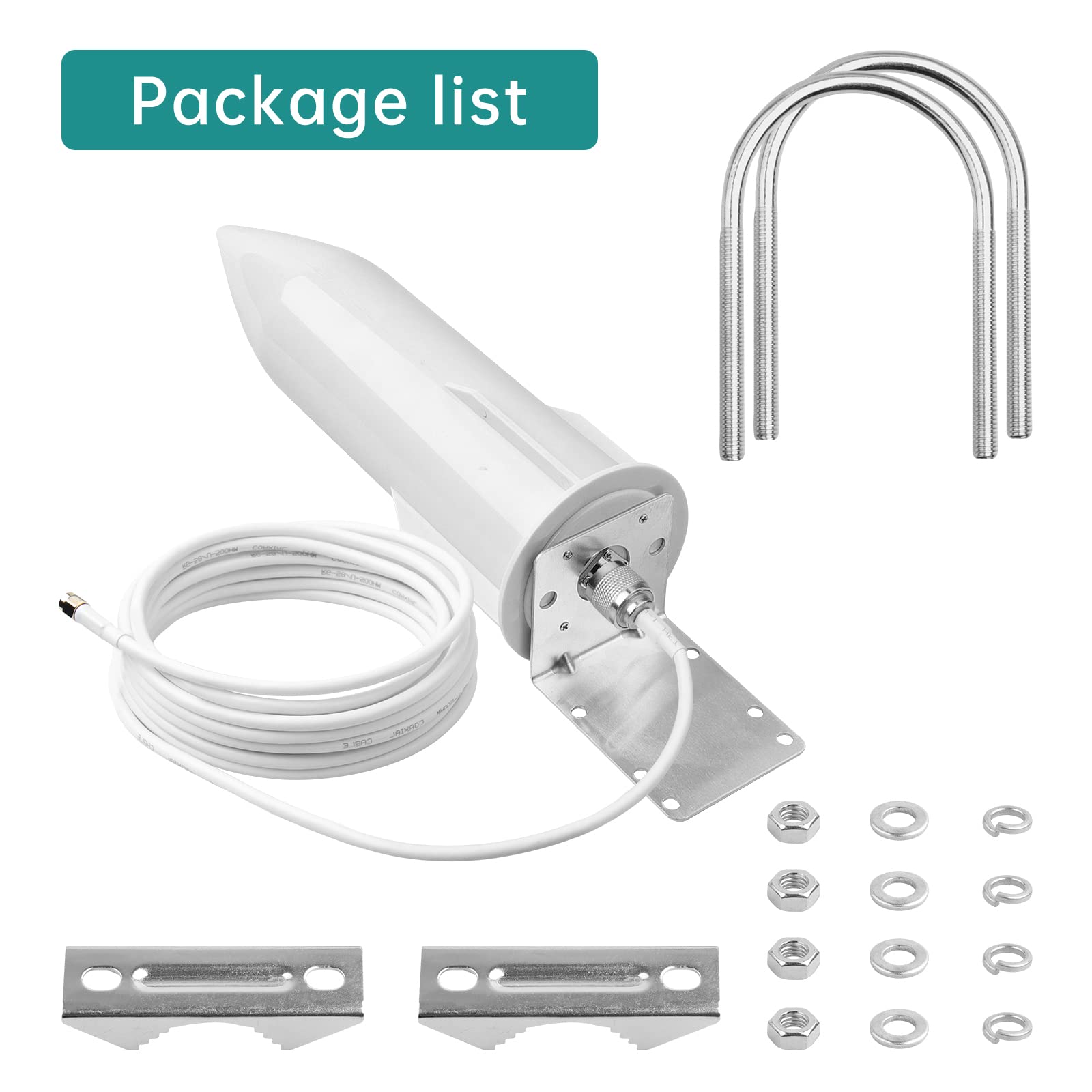 3G/4G/5G LTE Outdoor Omnidirektionales Upgrade High Gain SMA Antenne – kompatibel mit 4G/5G Router/Modem – wasserdicht für Router/mobilen Hotspot/Telefon
