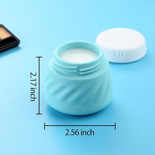 Vista 65 de Gemice Recipientes de viaje para artículos de aseo personal, tarros de crema de silicona aprobados por la TSA, tamaño de viaje con bolsa