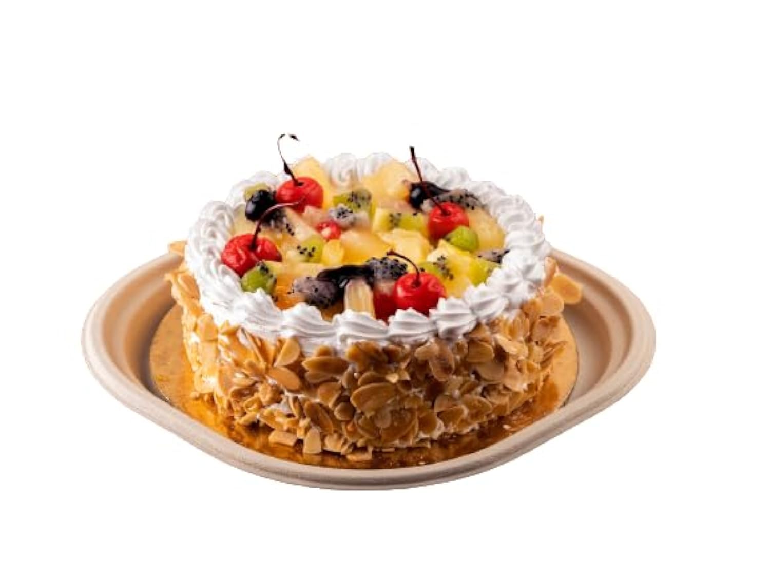 Chuk Pack of 25, Sugarcane Bagasse - 9 Inch Disposable Meal Plates