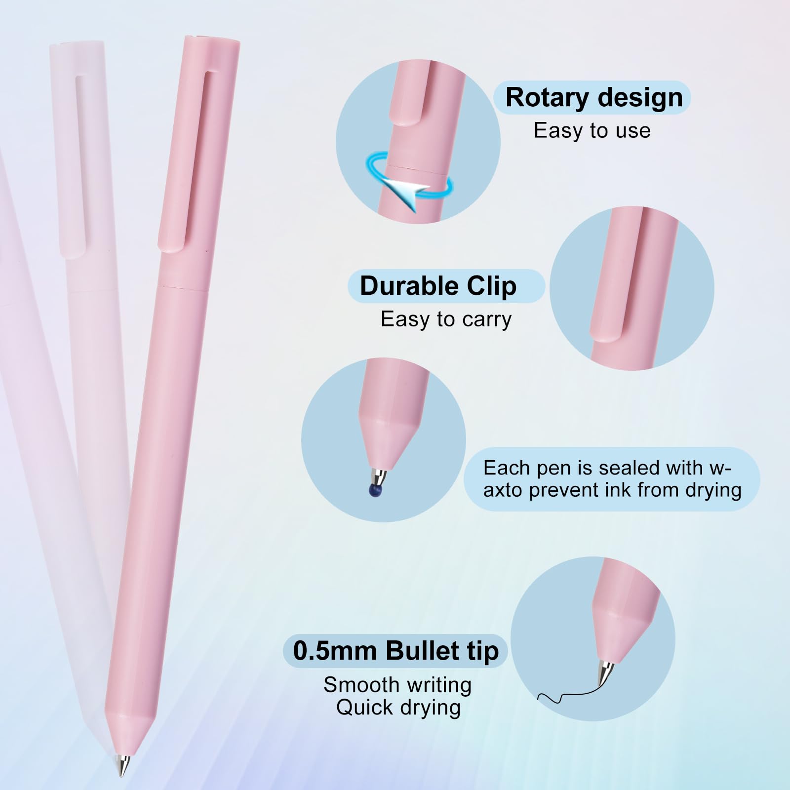 EYEYE Gelschreiber 0,7 Mm – 25 Stück, Schnell Trocknend, Für Rechts- & Linkshänder