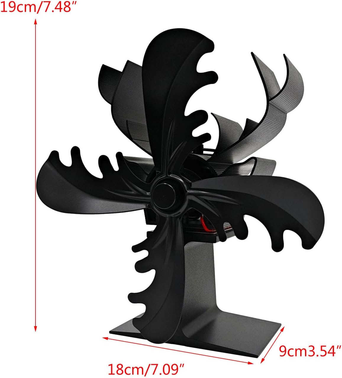 4Blades Stove Fan Without Electricity Fan Heat-Powered Efficient Heat Distribution For Fireplaces Wood Burners