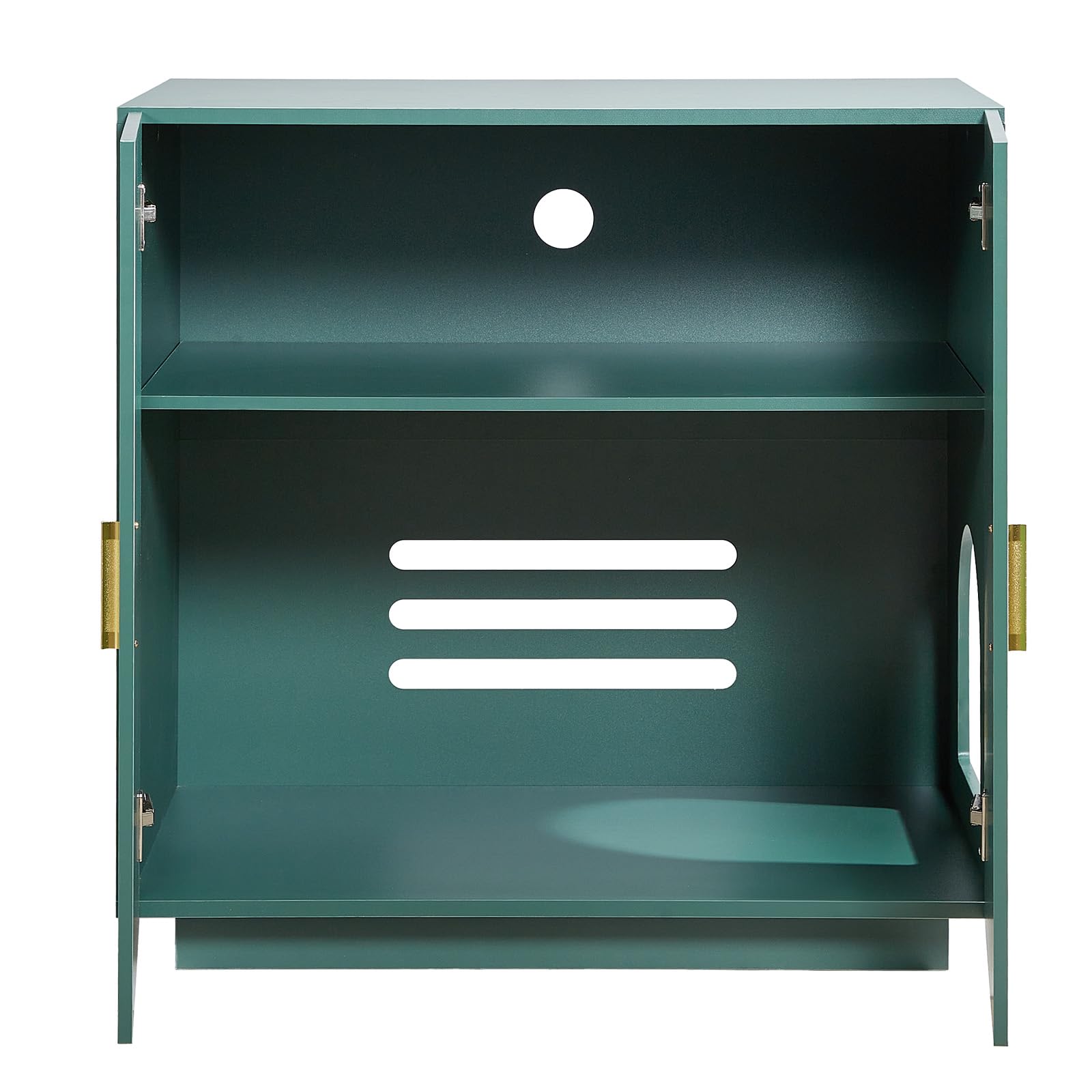 VEVOR Meuble pour Bac à Litière Chat Armoire Cache Maison de Toilette de Chat Double Porte, Niche Cache-litière Bois avec Trous d'Aération, pour la Plupart Bacs à Litière Chats, 80 x 50 x 79 cm, Vert
