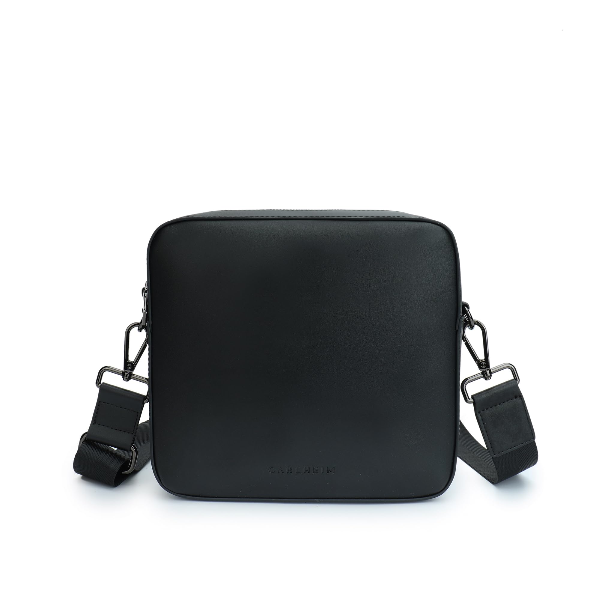 Carlheim Women Crossbody Bag Sara Pu-Leather Premium, Black, Medium