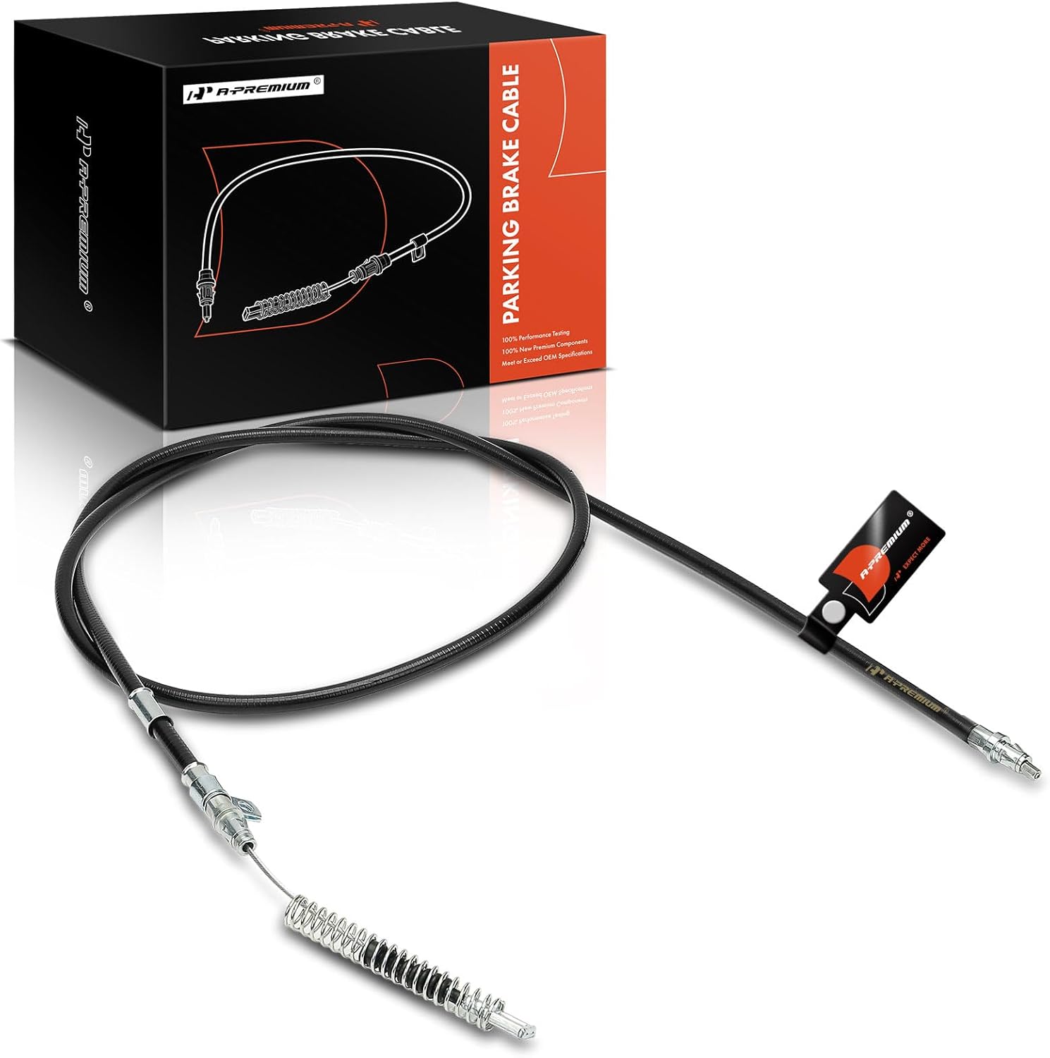 A-Premium Rear Passenger Side Parking Brake Cable Assembly Compatible with Chevrolet & GMC Models: Silverado 2500 HD 2001-2005, Silverado 3500 2001-2005, Sierra 2500 HD 2001-2005, Sierra 3500