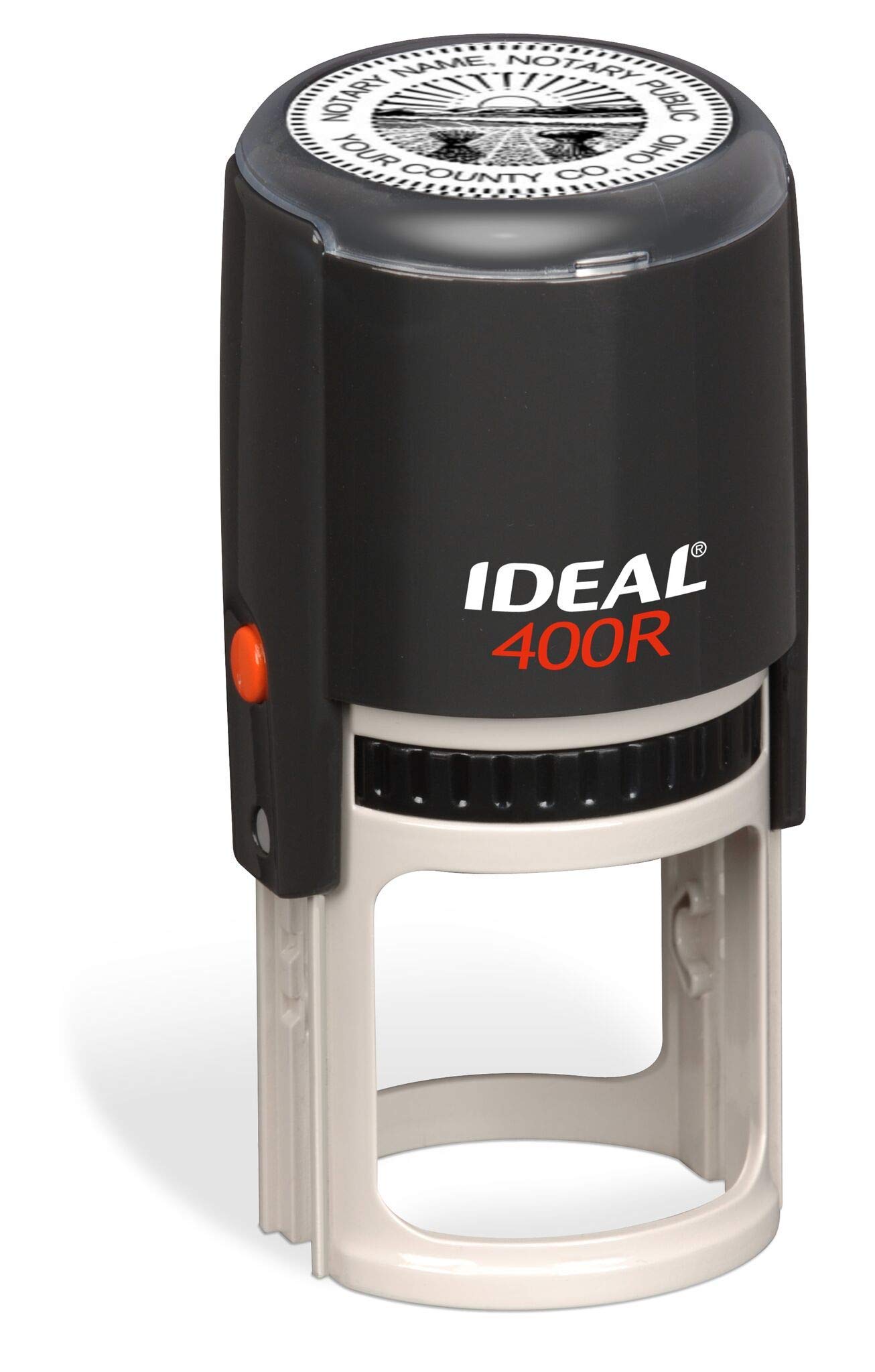Round Notary Stamp for State of Ohio | Self Inking Unit - Ideal 400r with Advanced Durability