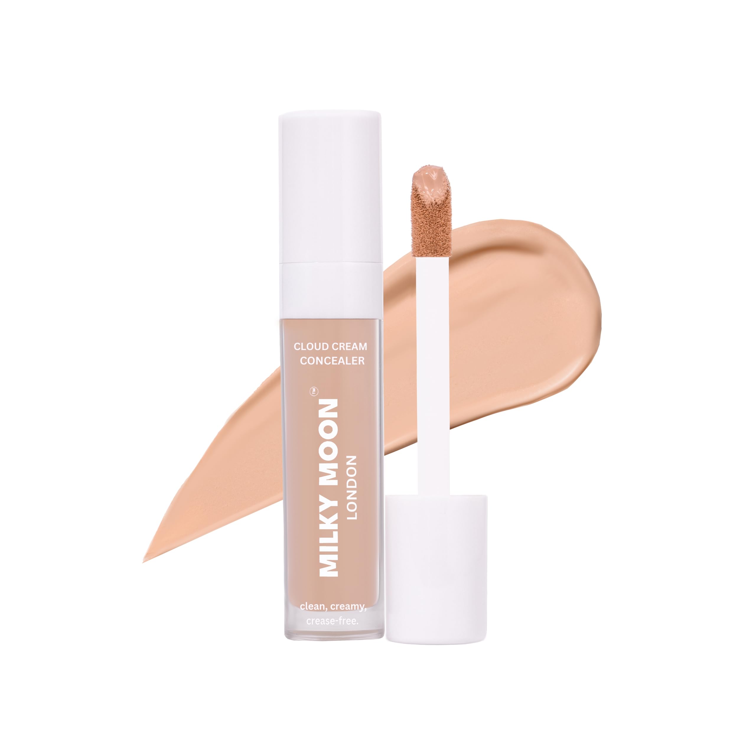 Milky Moon London Cloud Cream Concealer, Full-Coverage, Long-Lasting, Lightweight, Aloe and Centella-Infused, Hydrating