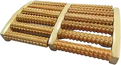 Massageador Para os Pés Duplo Rolo Grande - Massageador Manual de Madeira - Fisioterapia Relaxamento Muscular- Anti Stress - Alívio Dores Pés-Luiggi Presentes®