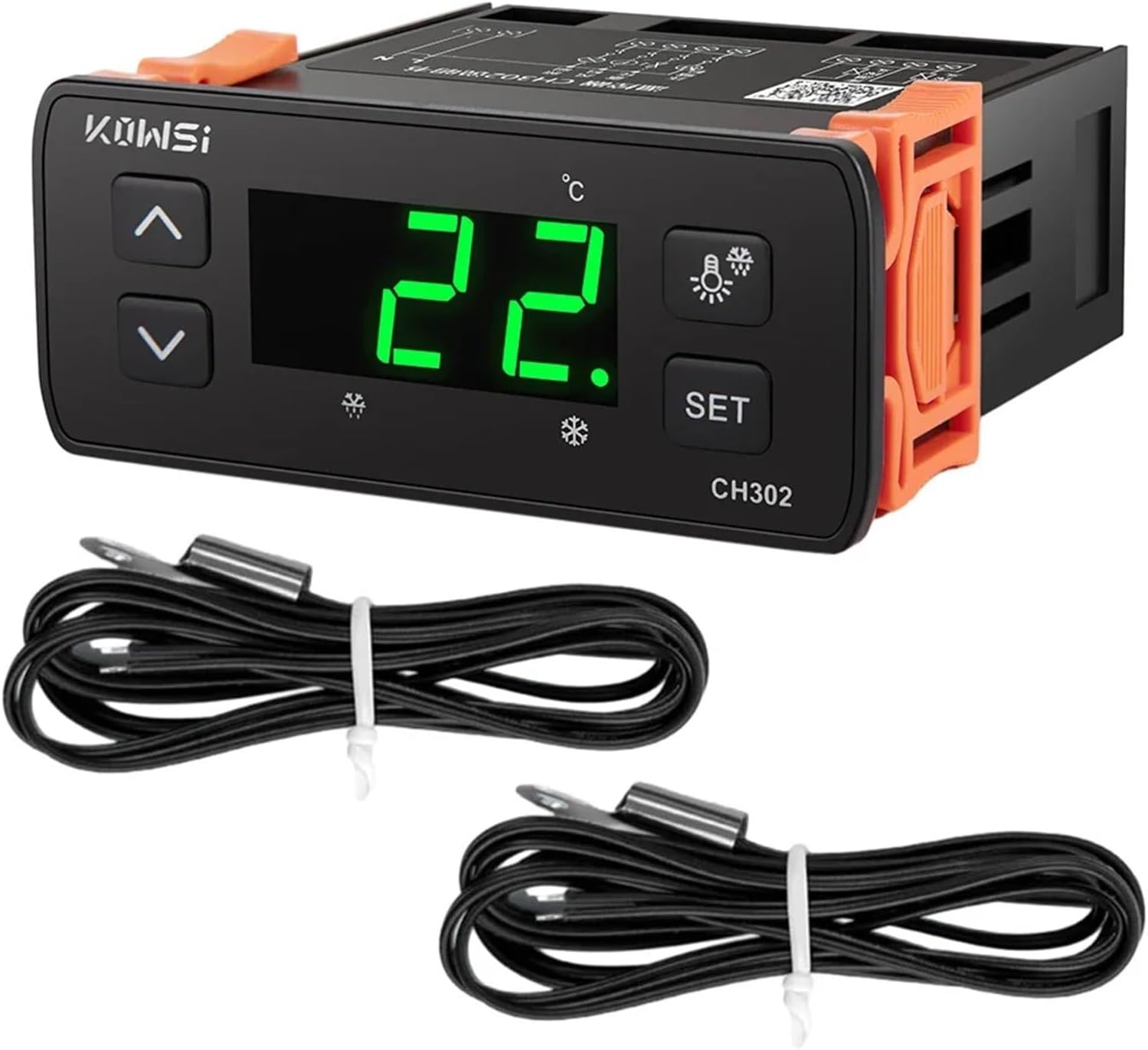 KWS-CH302 Thermostat Thermoregulator AC110V-220V Digital Temperature Refrigerator Defrosting Alarm Control with Dual NTC Sensor