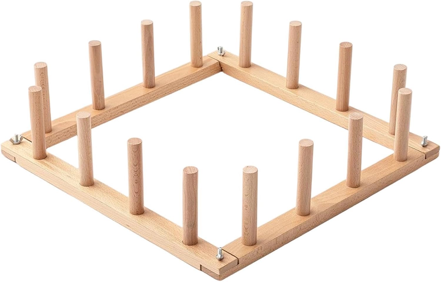 Knitting Loom, Beginner Friendly Wooden Hand Crocheting Frame, Warping Mat