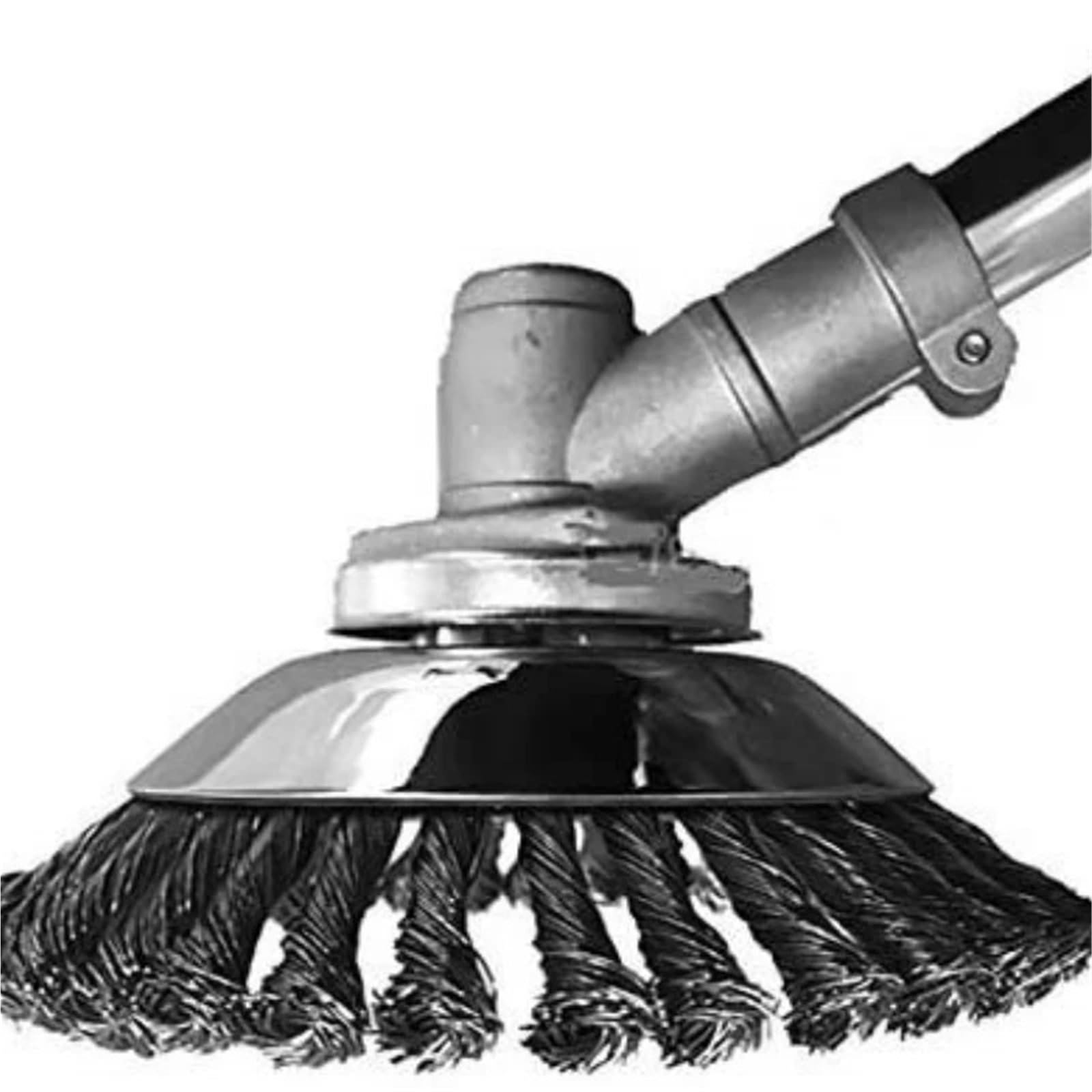 Cepillo de nudos con cabezal de corte de césped de 6, 8 y 10 pulgadas, cepillo de alambre de acero, disco de cepillo, herramientas de jardín for cortacésped, accesorios for malezas(6in without parts)