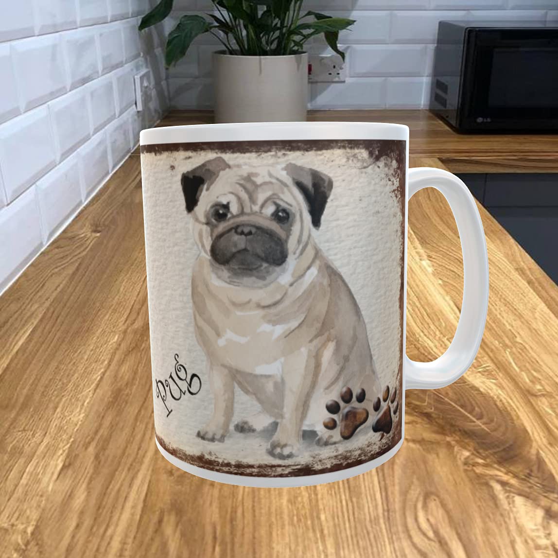 Shawprint Limited Pug 11oz Coffee Mug My Dog's Bedtime Prayer Theme 90DRMUG