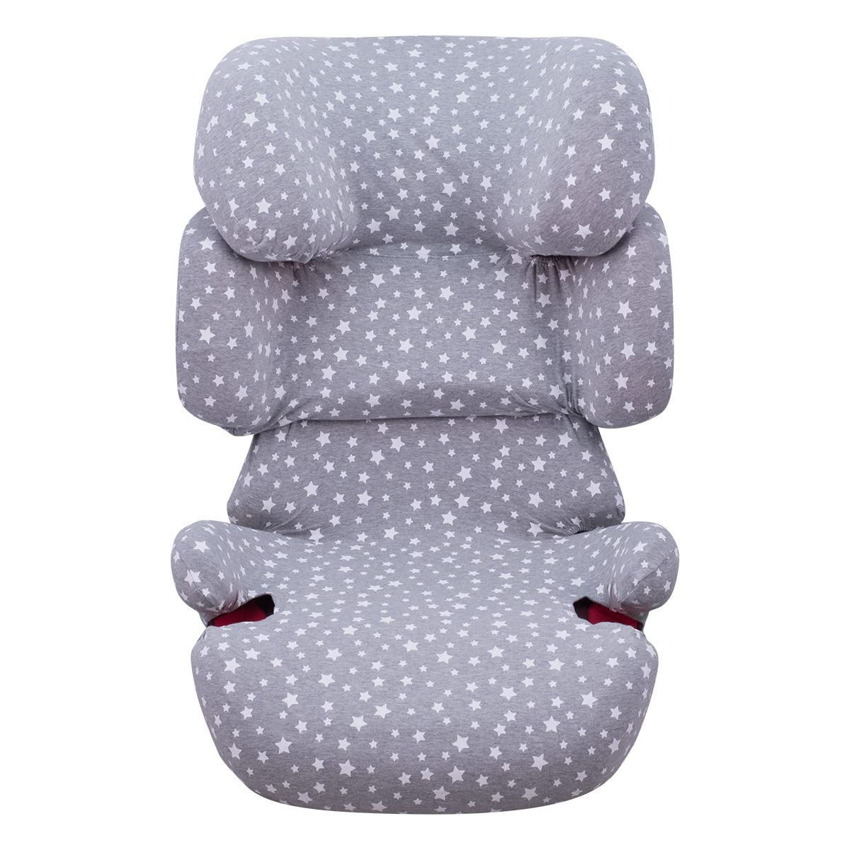 JYOKO Kids Funda de Algodón para Silla de Coche de Niños Compatible con Cybex Solution Fix, 2 Fix (White Star)