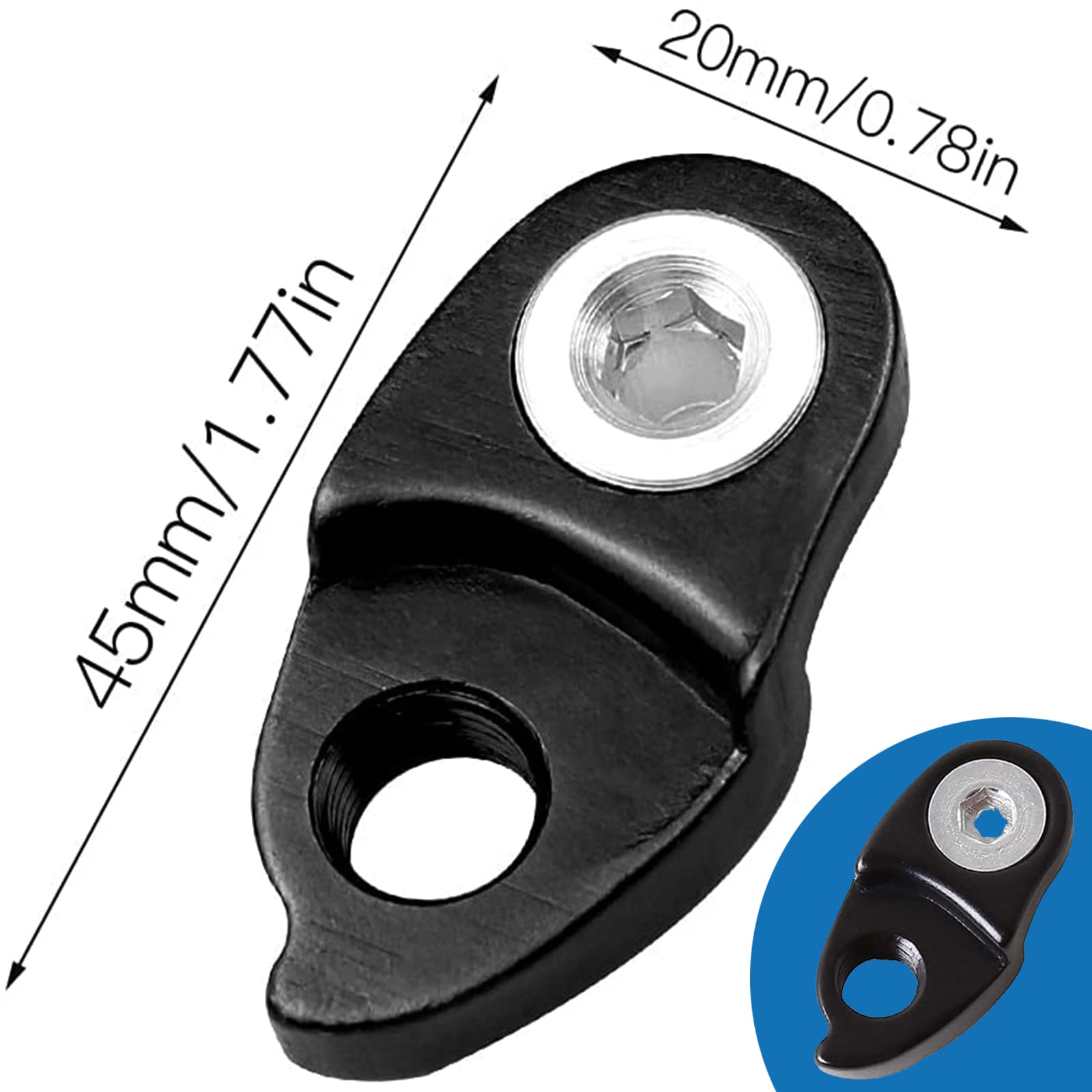 2 Kit Forcellino Cambio Per Mountain Bike | Gancio Deragliatore Posteriore In Alluminio - Universale Per Bici - Foto 5