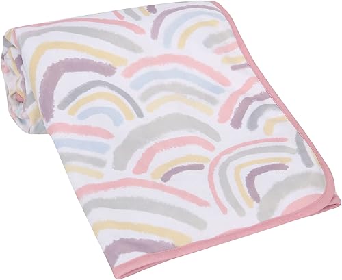 Vista 95 de Lambs & Ivy Manta de bebé botánica acuarela floral rosa polar bebé Botánico