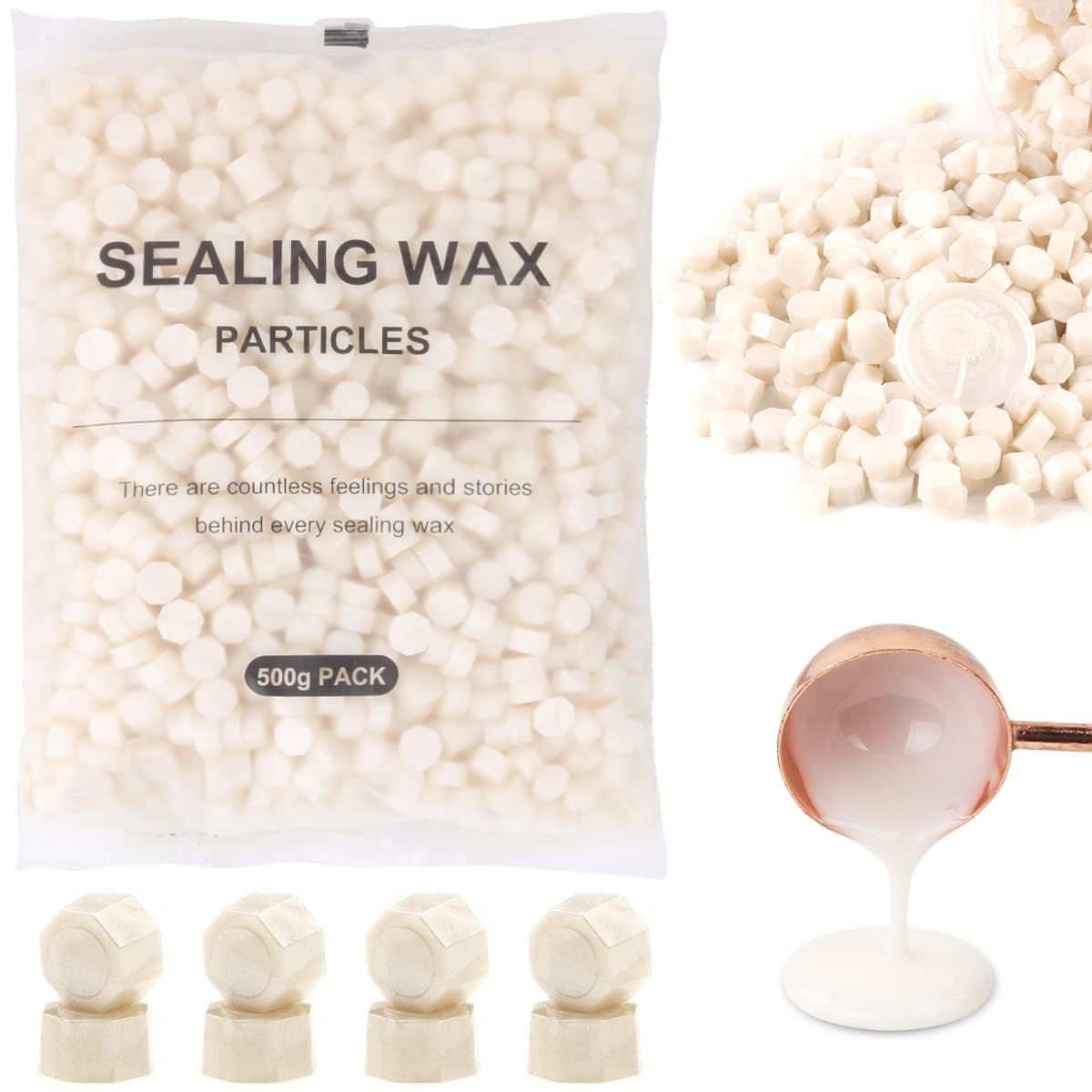 Pearl White Sealing Wax Beads – Metallic White Wax Seal Beads for Wax Seal Stamps, Wedding Invitations, Cards, Gift Wrapping & Envelope Sealing-image-48