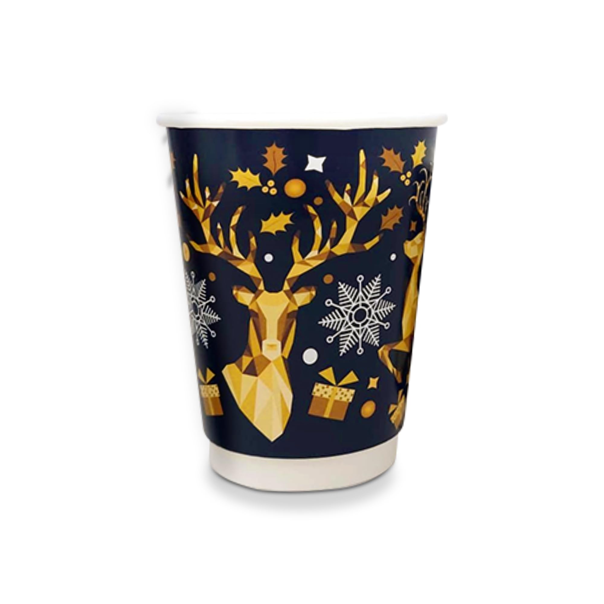 We Can Source It Ltd - 8oz Christmas Paper Coffee Cups With White - View #10