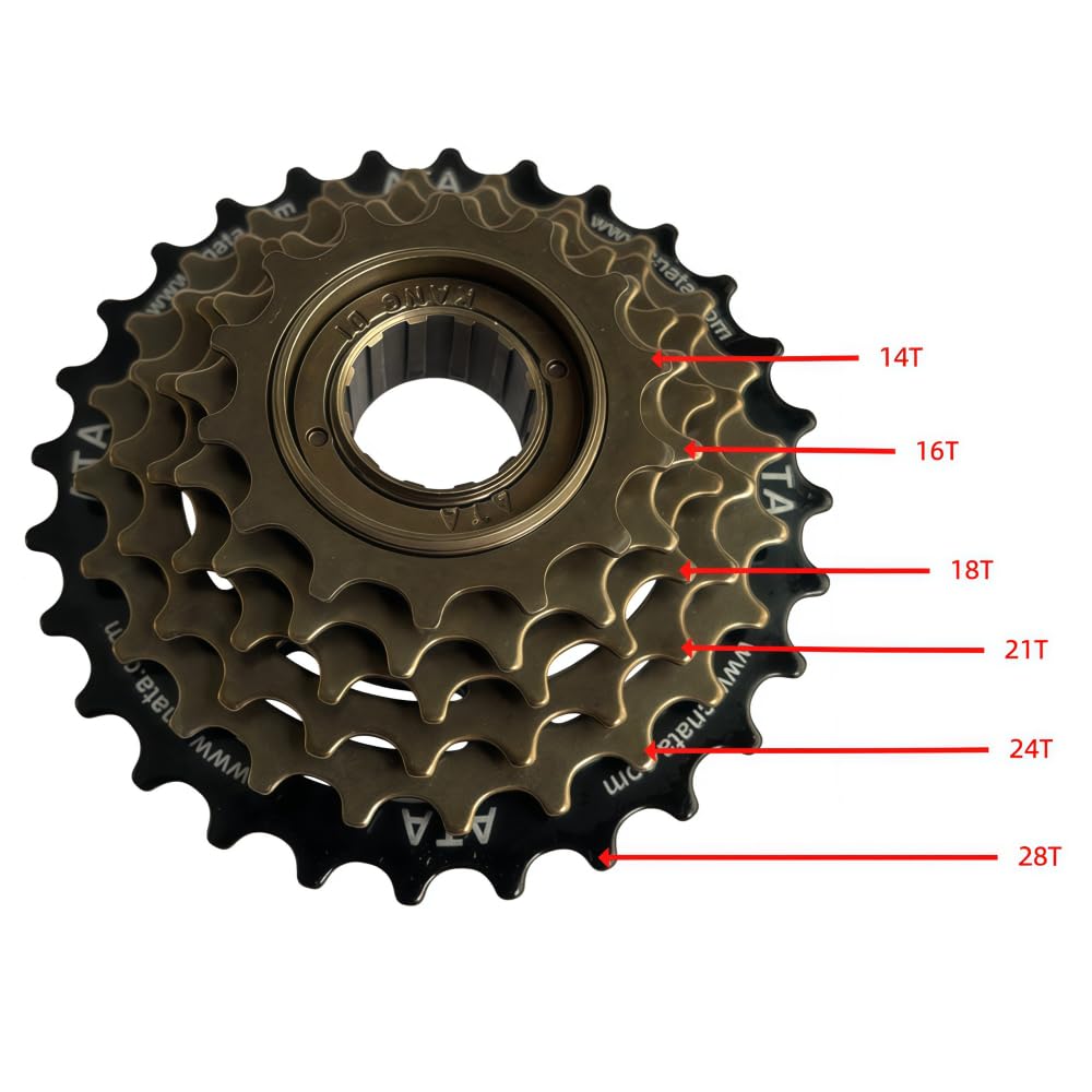 6/7/8 Gang Freilauf für Mountainbikes und Falträder, Aluminium, Universal Drehpositionierung