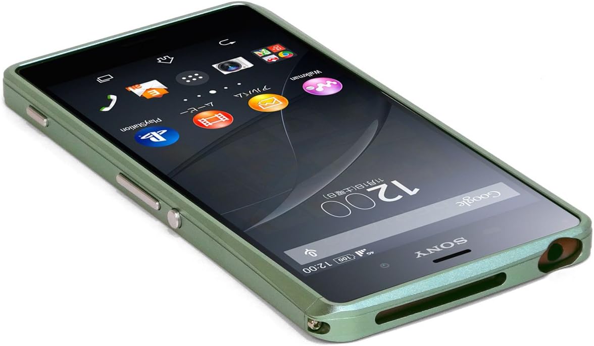 Amazon アルミニウムバンパーケース Decase For Xperia Z3 So 01g Sol26 Softbank シムフリー対応 シルバーグリーン ケース カバー 通販