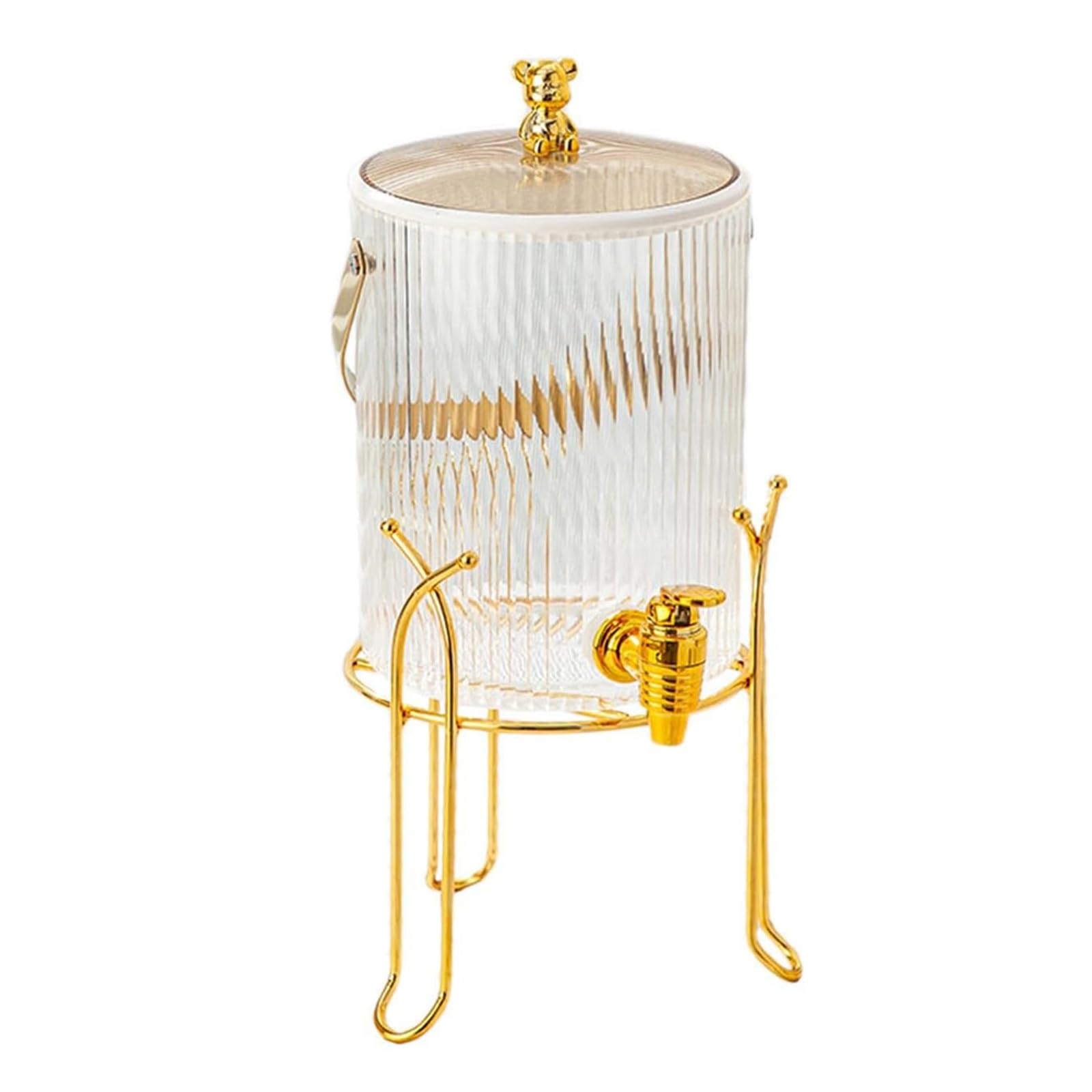 Yygjygoo Gold 3.5L Drink Dispenser With Tap, Acrylic Fruit Teapot Bucket For Household, Drink Pitcher With Spout, Juice Beverage Dispenser Jug, Ideal For Outdoor Picnic Bbq Parties And More(Color:gold)