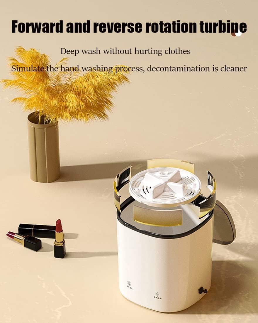 Generic - Lavadora de turbina ultrasónica compacta y secadora eléctrica, mini lavadora de 4,5 L, para apartamentos, dormitorios, camping, caravanas