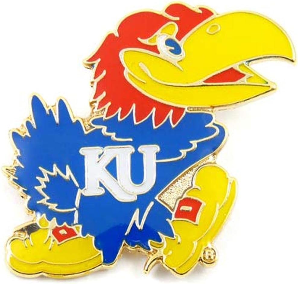 Amazon Com Aminco Ncaa Kansas Jayhawks Team Logo Pin Team Color Sports Related Pins Sports Outdoors