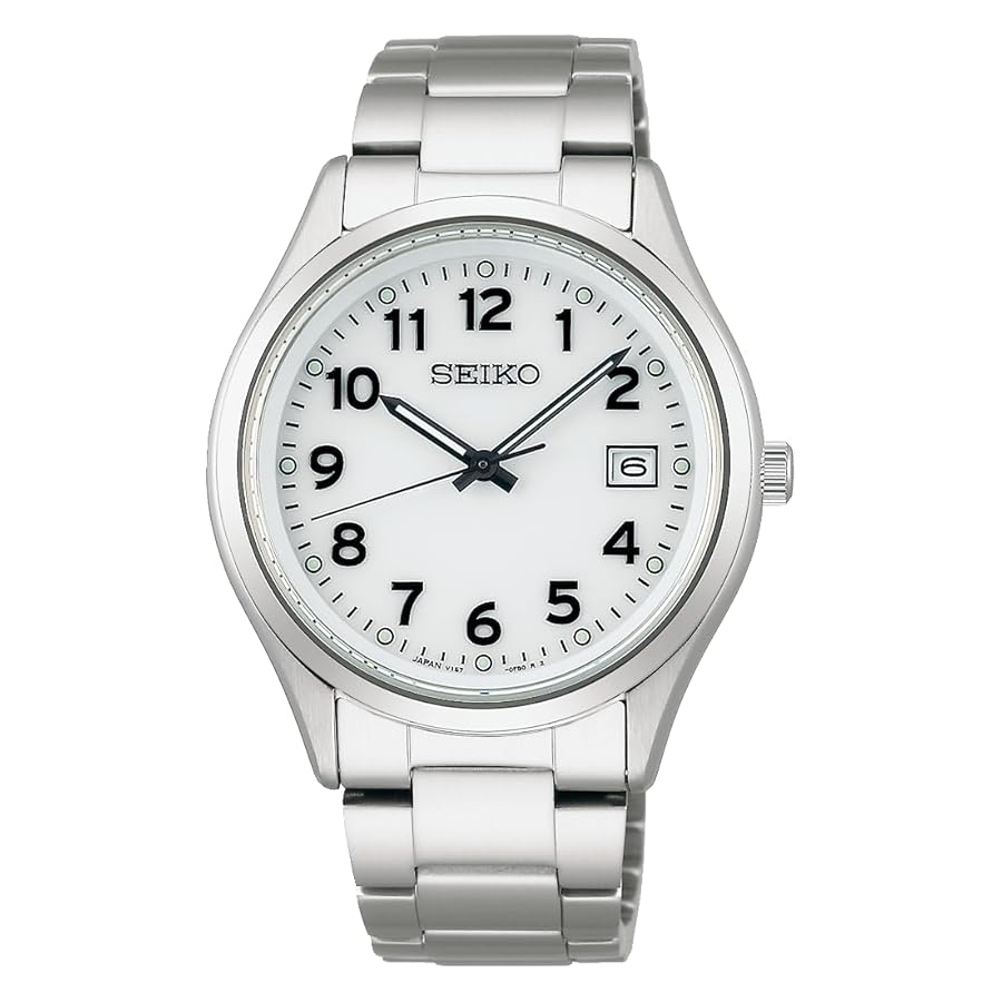 セイコー SEIKO 腕時計 3針 ソーラー シルバー色 V138-0AC0
