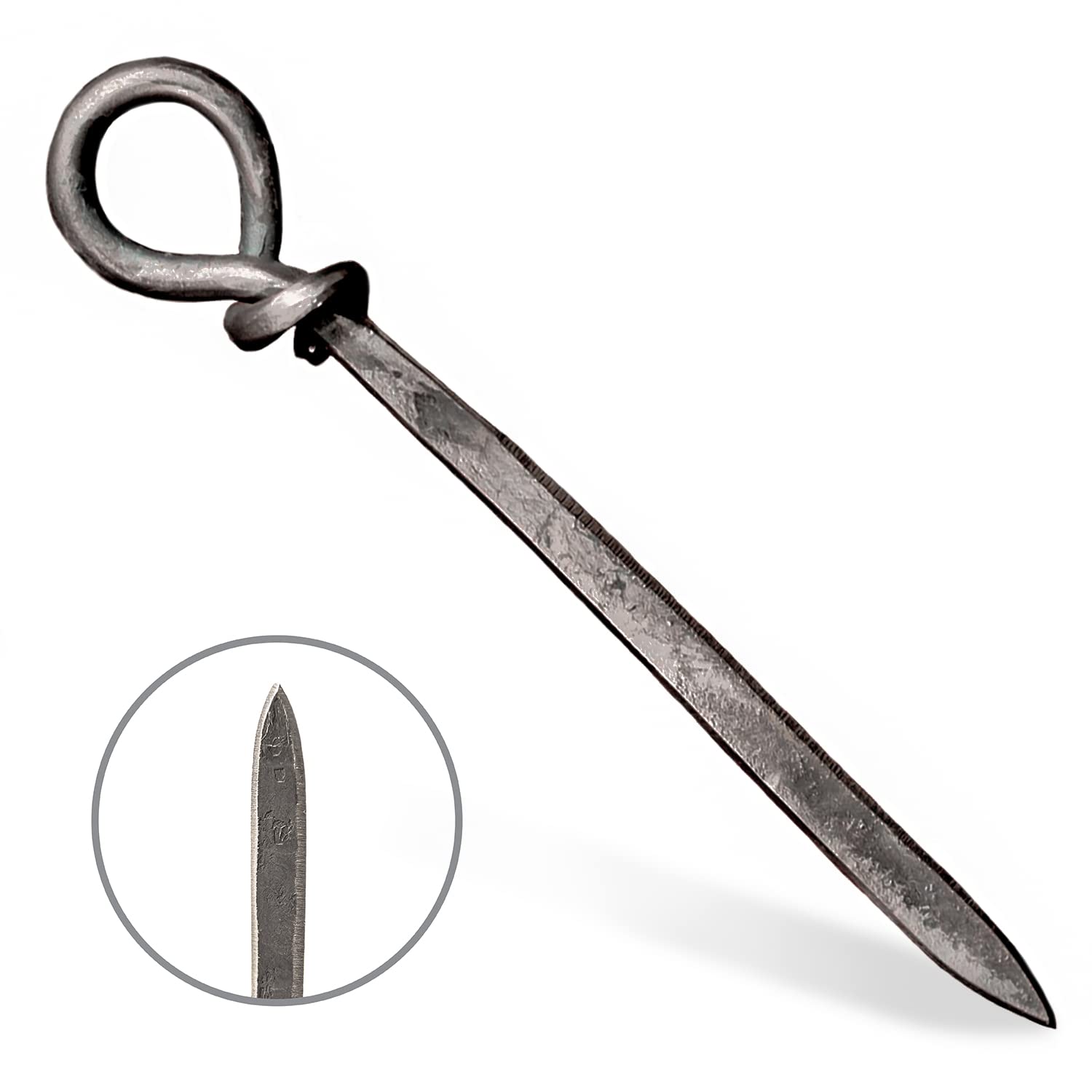 Letter Opener Cast Iron Knife | Luxury, Rustic & Antique Style Desk Accessory for Cutting Open Paper Envelopes & Packages | Made in USA | by WICKS FORGE | Wrapped