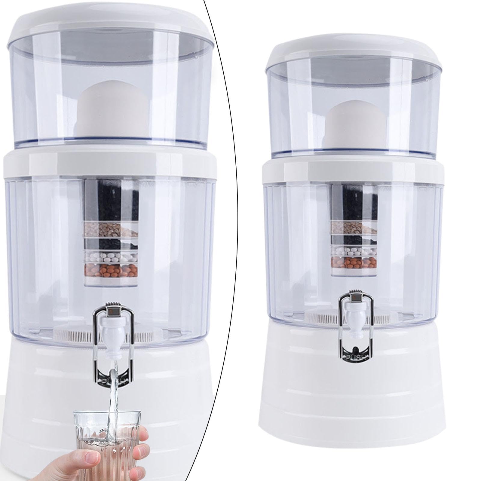 Wasserfilter Spender, 16L Wasserfilter Pitcher, Tischwasserfilter