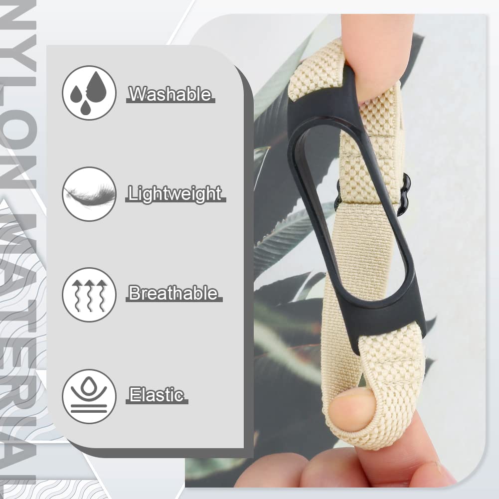 SHIJZWD Cinturino elastico compatibile con Xiaomi Mi Band 7/Mi Band 6/Mi Band 5/Amazfit Band 5, cinturini di ricambio regolabili in nylon per orologi sportivi per donne uomini