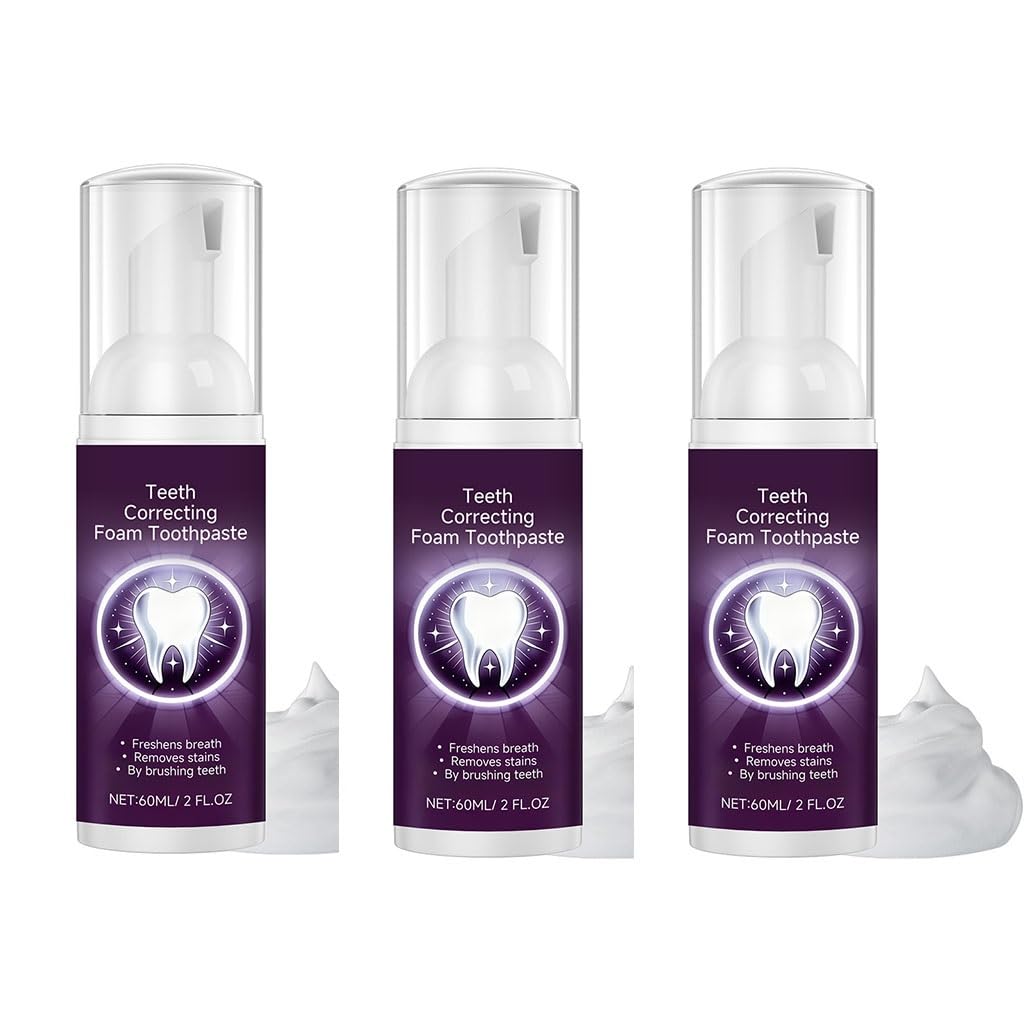 Pasta de dientes de espuma suave for el cuidado bucal refrescante: sabor a menta, fácil de usar, limpieza profunda, sensación cómoda, higiene diaria(3pcs)