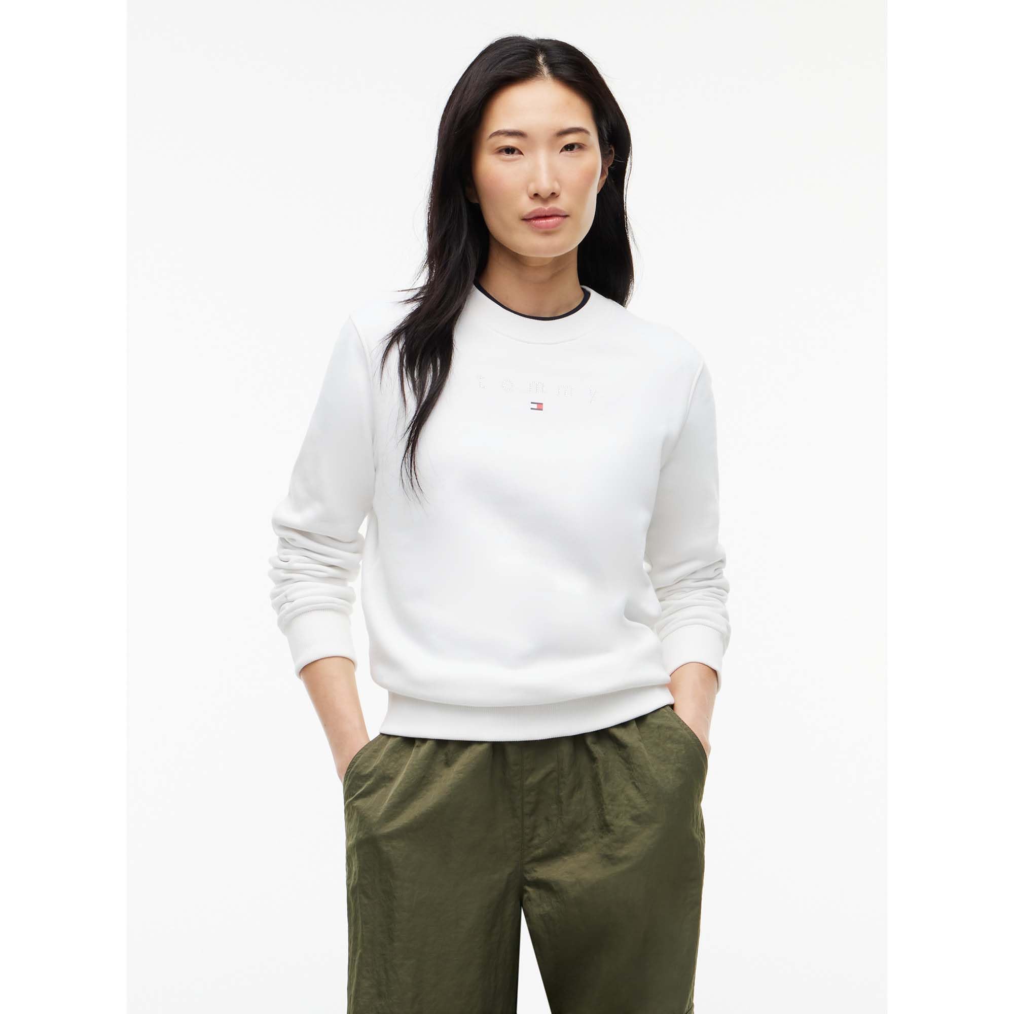 Tommy Jeans Felpa Tjw Tommy Bling Crew Donna